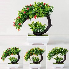 Mini Bonsai-Baum-Kiefer Im Topf-künstliche Blumen-Anlagenbüro Und Hauptdeko