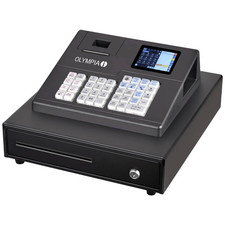 Olympia K 100 Registrierkasse Schwarz Bürogerät Kasse Ladekasse SIEHE TEXT/FOTO