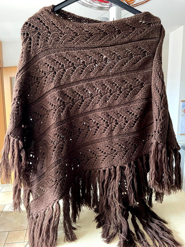 Strickponcho umhang - ,