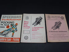 3 Programmhefte Speedway Sandbahn Pocking 1968 1970 1981 Rennprogramm