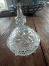 Deckelschale  Glas geschliffen Konfektschale etc.