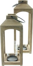 Laterne wood 2er set 38cm - laterne, "wood"