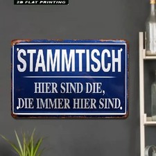 Blechschild stammtisch hier - blechschild,