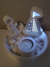 Maritim  Tablett Segelschiff