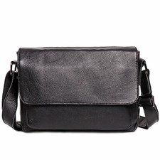 Herren Leder Umhängetasche Messenger Schultertasche Satchel für Arbeit & Reise