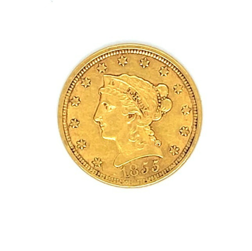 1855 gold quarter eagle - quarter, u.s