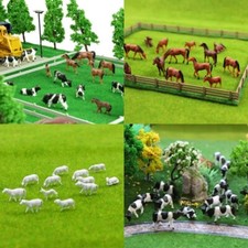 H0 Tiere Pferde Kühe Schafe Bauernhof Figuren je 10 Stück 3 Sets zur Auswahl