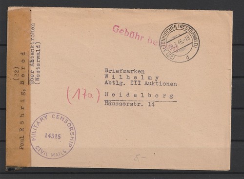 Gebühr bez brief - gebühr, bez.