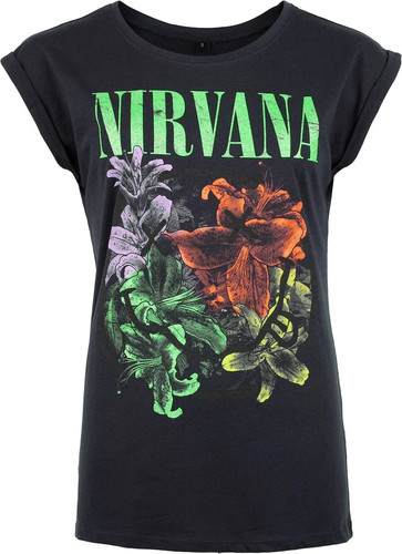 Nirvana shirt damen flowers - t-shirt,