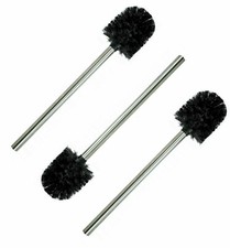 3 x Edelstahl WC TOILETTEN Bürste Ersatz Klobürste Ersatz Schwarz  ⭐️⭐⭐️⭐️⭐️