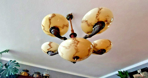 Art deco decken lampe 1930 - decken,