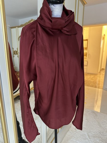 Satinbluse glänzend xs - 33,