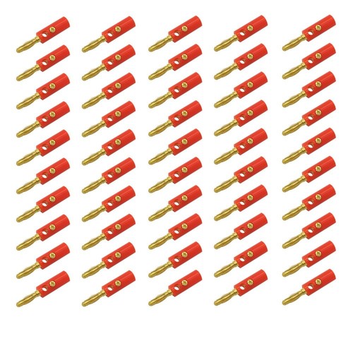 50x bananenstecker rot - bananenstecker,