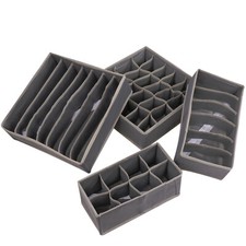 4er Set Aufbewahrungsbox für Unterwäsche, Schubladen-Organizer, faltbar, Ordnung