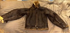 WW2 frühe 2 Two Panel Irvin Fliegerjacke Leder Fell Pilot große Größe 1938 BOB