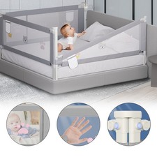 Bettgitter Rausfallschutz mit Muster 150/180/200cm Baby Fall Bettschutzgitter