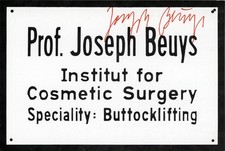 Joseph Beuys, Buttocklifting, 1975, handsigniert