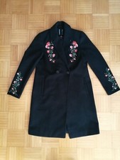 ? Primark ? Mantel Schwarz mit Stickerei Gr. 38