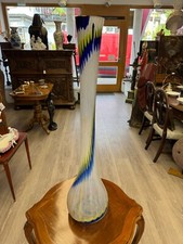 VINTAGE BODENVASE GROSSE VASE AUS GLAS LOLLIPOP SPACE AGE 81x20cm