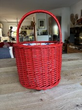 Weidenkorb Korb Vintage Rot