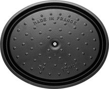 Staub Bratentopf Gusseisen 29x23 cm oval schwarz Retourenware Neu - Sonstige