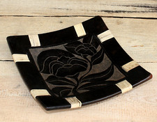 Schale Terrakotta Blumendekor