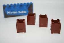 Lego (c) 4x Kiste - Container - 2x2x2 - 61780 - braun reddish - Figurenzubehör