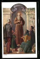 Künstler-AK Der Heilige Bruder Konrad von Altötting, mildtätiger Mönch teilt se 