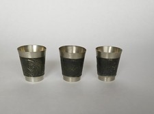 Zinnbecher Set 3  mit 3