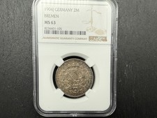 2 Mark Bremen 1904 NGC MS 63 – Kaiserreich Silbermünze