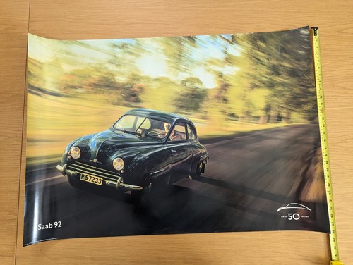 Saab factory poster 50th - saab, 92