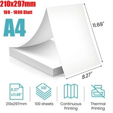 A4 210x297mm Thermopapier Thermodruckerpapier faltbar für Phomemo M08F 100Blatt