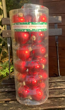 Weihnachtskugeln echter Glasschmuck 23 rote Kugeln 6 cm Durchmesser