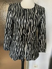 KARA MAKAN (Abend-) Blazer, Gr. 36/38, schwarz/silber, Reißverschlüsse ´