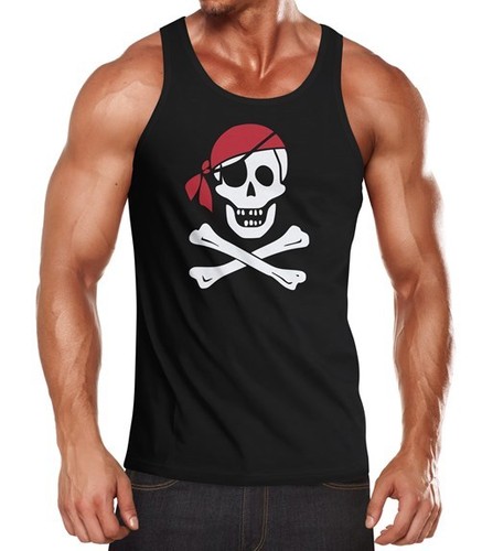 Herren tanktop pirat - herren, skull