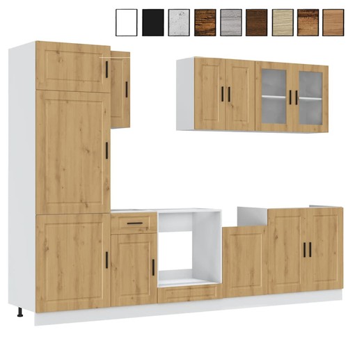 Tlg küchenschrank set - 8-tlg.,