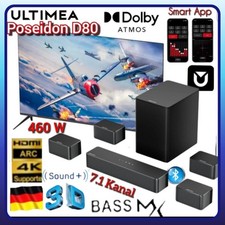 Ultimea Poseidon D80 Soundbar-Subwoofer 7.1-Kanal Lautsprecher-Kit, Dolby Atmos