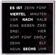 LED Wörteruhr - Wortuhr - Tisch- und Wanduhr