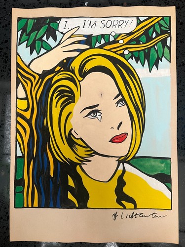 Roy lichtenstein - lichtenstein, (handarbeit)