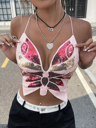Sexy crop top schmetterling - crop,
