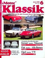 1) Motor Klassik 06/1988 - Alfa Romeo Spider Duetto  - Fiat 124 Sport Spider 1.4