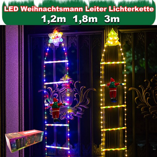 Led weihnachtsmann leiter - led,