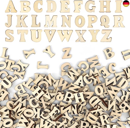 208 stück holzbuchstaben - 208,