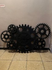 Wanduhr Groß Mit Industrial Steampunk XXL Holz Vintage Rahmen