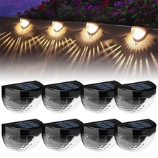 2/8 × LED Solarleuchten Wandlampen Zaunleuchte Gartenleuchte Lampe Außen Treppen
