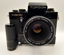 TOPCON Super DM + Auto-Winder S + TOPCOR 1: 1.8/50mm analoge Spiegelreflexkamera
