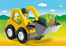 PLAYMOBIL 1.2.3 6775 Radlader 1 Figur und Zubehör vollständig ab 1½ Jahren