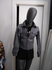 Jacke aus Echtem Leder Gebraucht Man Gr. M Hellgrau XYC831L