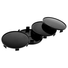 4X 61mm Nabenkappen Felgen Nabendeckel Radnaben Schwarz Gewölbt für AUDI