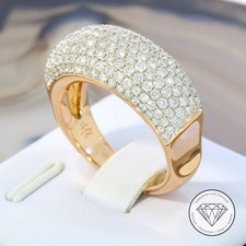 Wert 7.100,- Brillant Damen Ring 1,50 Carat 750 / 18 Karat Rosé Weiß Gold xxyy